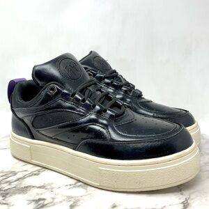 Eytys Sidney (Siba) Black Leather Low-Top Platform Sneakers 7/37 Streetwear Edgy